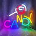 Candy Neon Sign Candy Bar Signs Candy Shop Neon Candy Sign Cherry Neon Sign by INSNEnNNeonSignsFactory1999