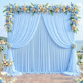 Baby Blue Tulle Backdrop Curtain by Shillance
