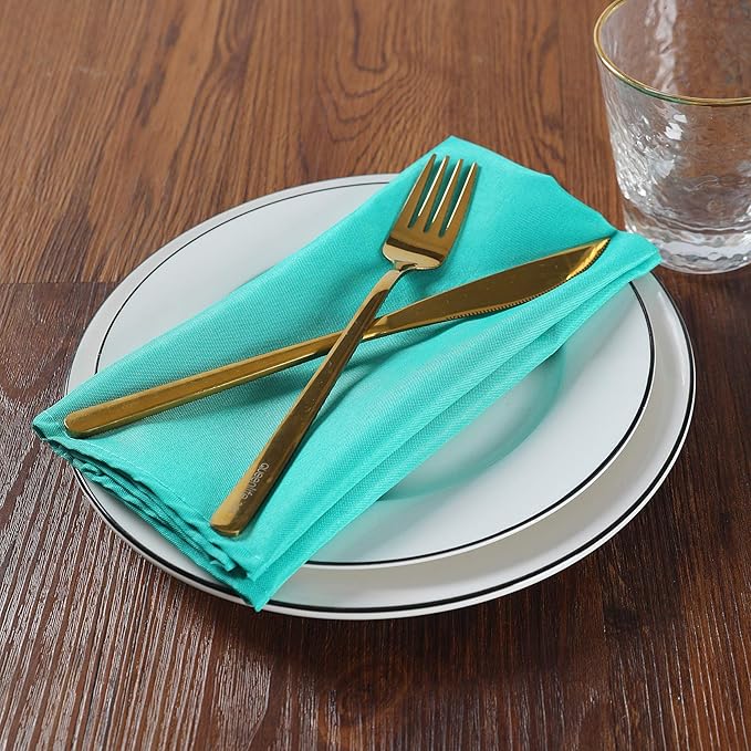 Cloth Napkins 17x17 inch Washable Polyester Dinner Napkins Soft Table Napkins - Image 6