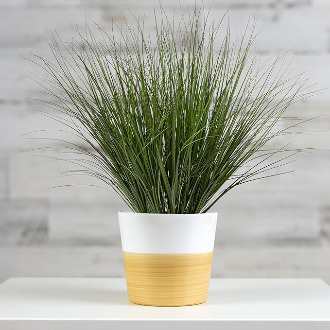 8PCS 17.3" Fake Plants Artificial Wheat Grass Greenery Plastic Plants Fake - Image 9