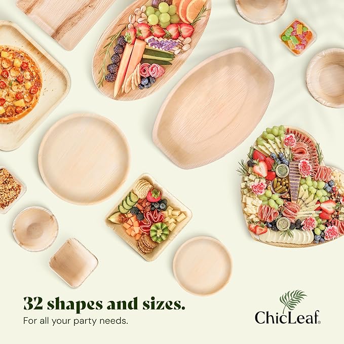Chic Leaf Square Palm Leaf Tableware - Image 8
