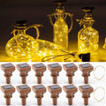 YJFWAL Upgraded 12 Pack Solar Wine Bottle Lights, 20 LEDs Waterproof Copper by YJFWAL