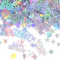 1000pcs Happy Birthday Confetti, Iridescent Party Confetti Metallic Glitter by Unknown