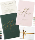 ARTESORI Wedding Vow Book for Her & Him, Soft Touch, 28 Lined Pages, Wedding by Artesori