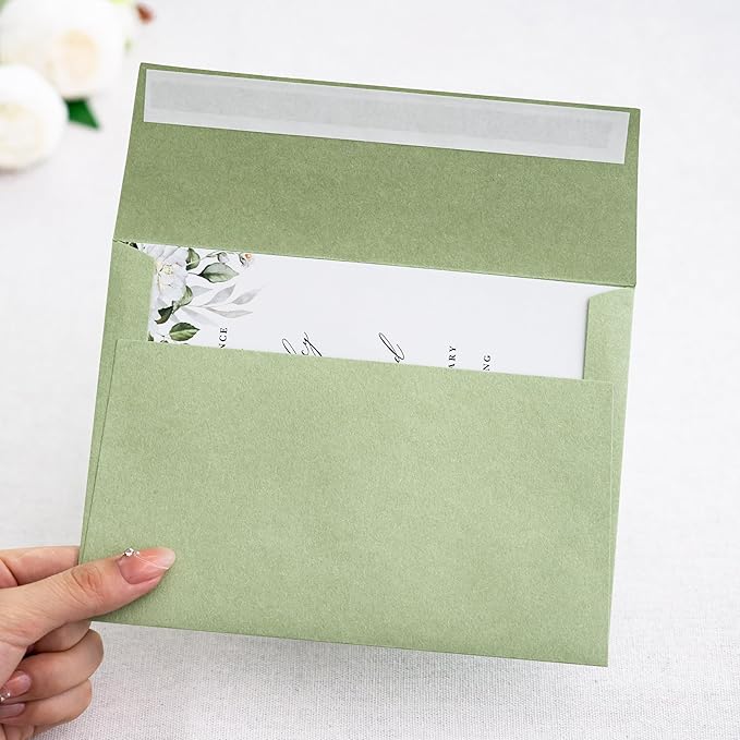 PONATIA 50 Pieces 5x7 Envelopes, A7 Envelopes Self Seal - Image 5