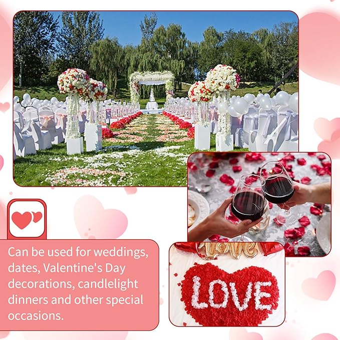 3300 PCS Artificial Fake Rose Petals, Flower Petals, Romantic Nightfor Her/Him - Image 6