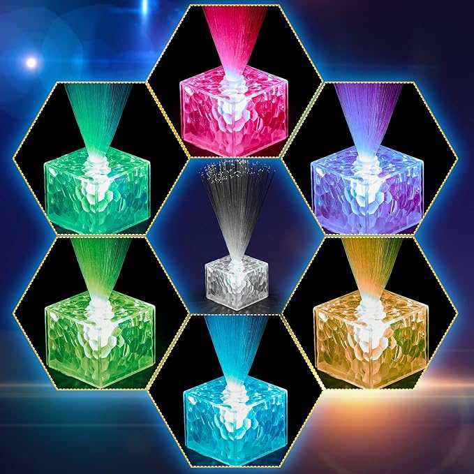 Amylove 16 Pcs Mini Fiber Optic Lamps Bulk Small LED Light up Table Centerpieces - Image 4