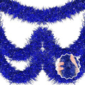 50 Feet Blue Christmas Tinsel Garland, Metallic Foil Twist Banner Wall Hanging by LANTIANCHEN