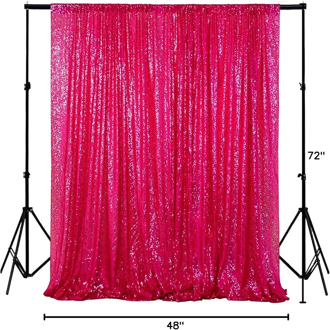 ShiDianYi 4x6ft Hot Pink Sequins Backdrop - Image 7