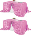 Fitable 2 Pack Pink Sequin Tablecloth by Fitable