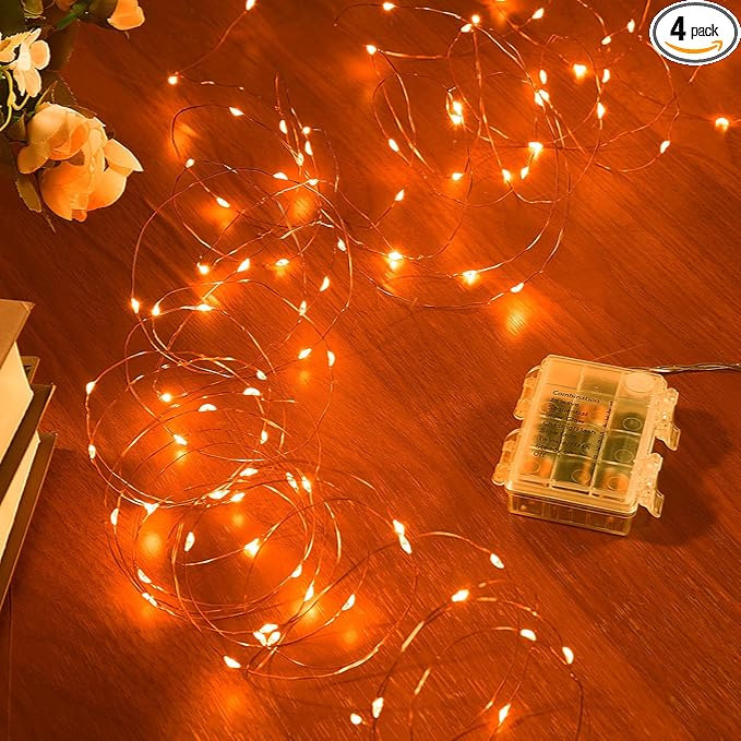 4 Pack 32.8 Ft. Battery Operated Outdoor String Lights by Ariceleo