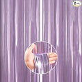ParyWoo Light Purple Streamers 2pcs Tinsel Backdrop 8.2FT Metallic Lavender by PartyWoo