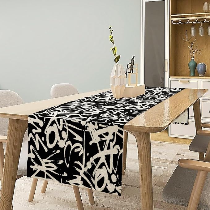 Graffiti Table Runner, W13X L36 in - Image 5