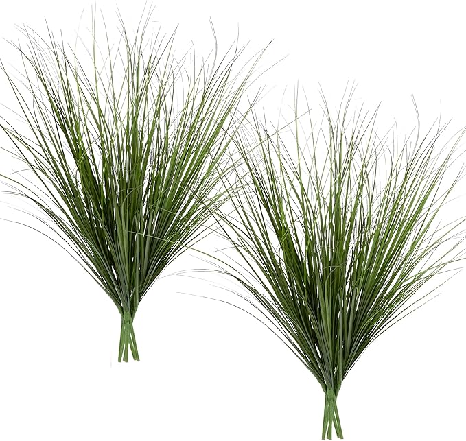 12PCS Fake Plants Artificial Wheat Grass Greenery Plastic Plants Fake Grass - Image 2