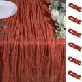 Snowkingdom 6PCS 13Ft Terracotta Cheesecloth Table Runner Bulk, 160inch Long by Snowkingdom
