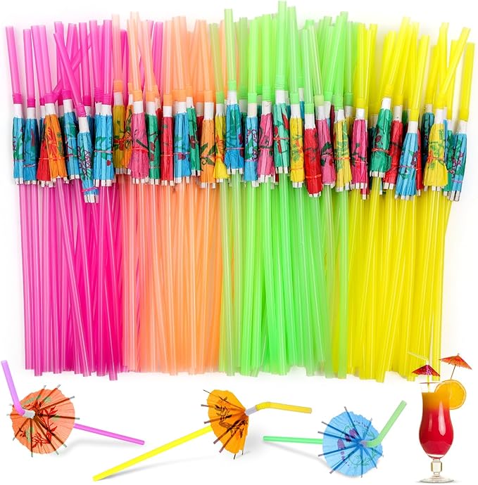 Paxcoo 100pcs Umbrella Straws by PAXCOO