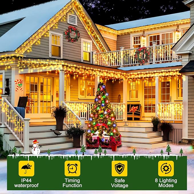 KNONEW 164FT 1600 LED Christmas Lights Outdoor Decoration - Image 5