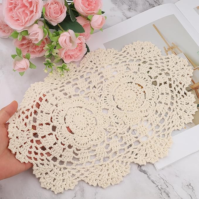 2-Pack Vintage Lace Placemats by Unknown