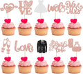 Ephlyn 30Pcs Bride to be Cupcake Toppers Glitter Wedding Cake Topper by Ephlyn