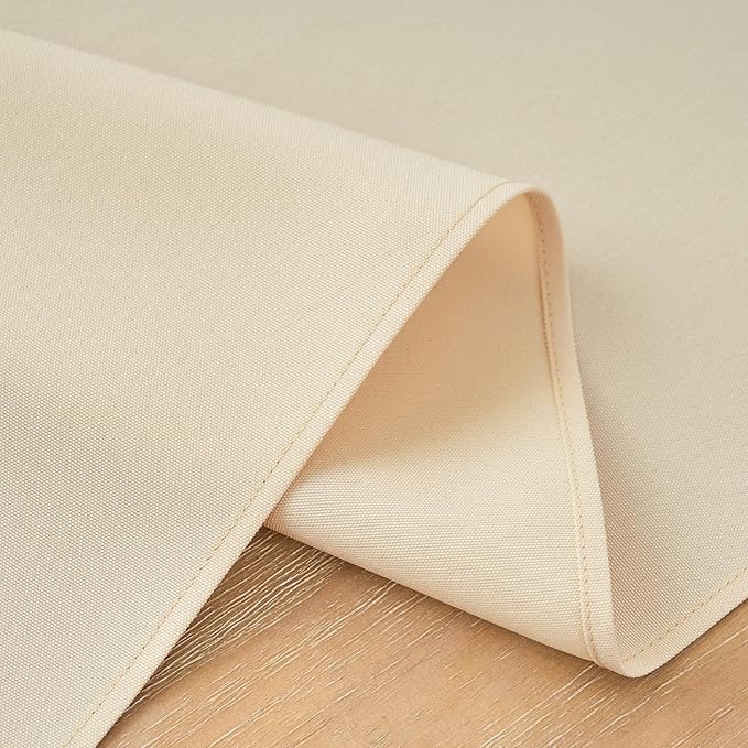 2 Pack Beige Table Runner 12 x 60 Inch Solid Color Farmhouse Runners Coffee - Image 5