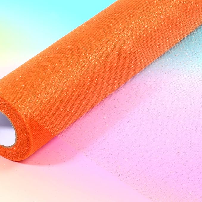 Sparkling Tulle Rolls, 15” by 30 Yards Glitter Tulle Spool Ribbon Fabric - Image 5