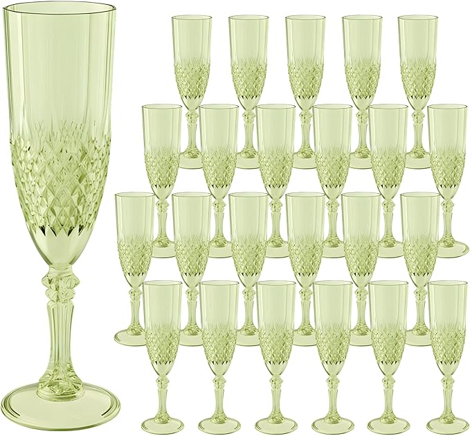 Plastic Champagne Flutes, for Weddings Bachelor Parties Toasting and Events by LEYIQUCHAMPAGNEWINEGLASSES