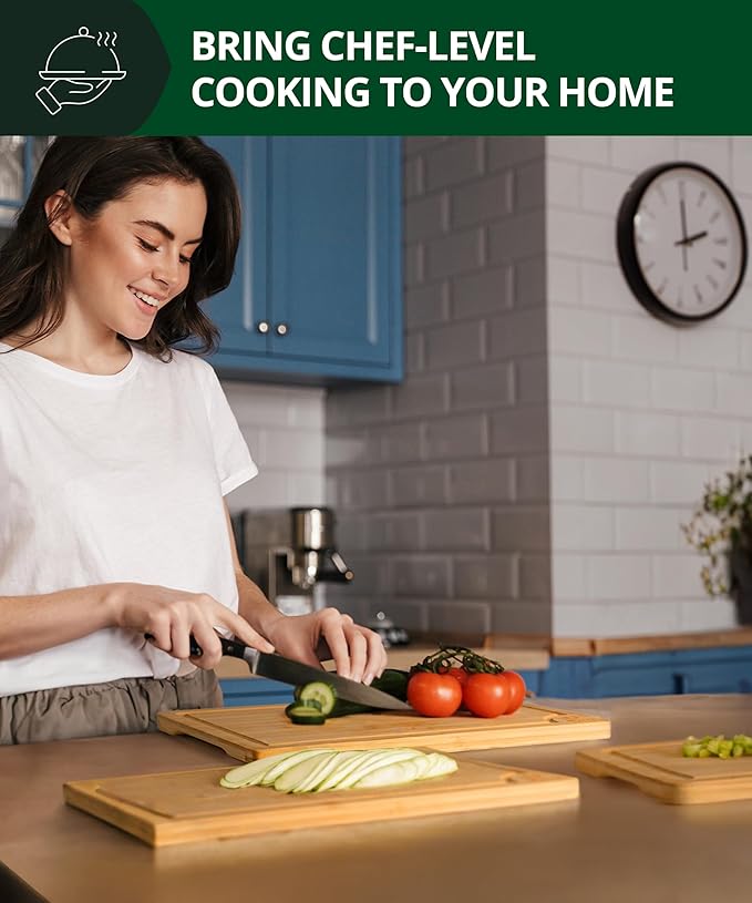 Wooden Cutting Boards for Kitchen Meal Prep & Serving - Image 4
