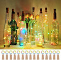 Wine Bottle Lights with Cork 15Pack 10 LED 40 Inches Battery Operated Silver by SmilingTown
