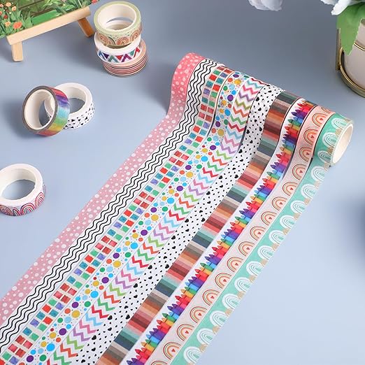 TaoBary 33 Rolls Holiday Plaid Washi Tape, 15 mm Seasonal Washi Tape Set - Image 5