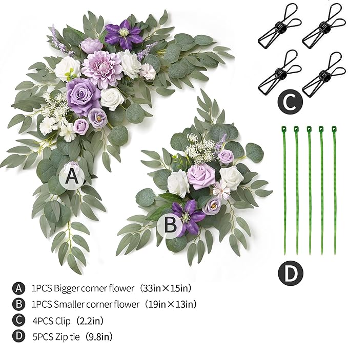 Muhanjia Wedding Sign Faux Flower Swag - Image 3