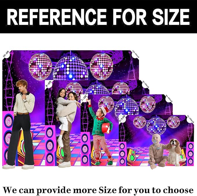 Dance Party Backdrop Retro 80s 90s Theme Stage Dance Ball Music Birthday Party - Image 7