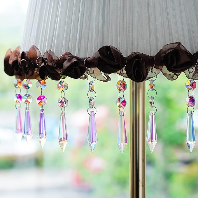 H&D HYALINE & DORA 20pcs 55mm Suncatcher Aurora Chandelier Icicle Crystal - Image 3