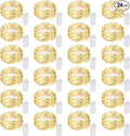 24 Pack LED Fairy Lights Battery Operated 7Ft 20Led Warm White Mini String by Ineximun