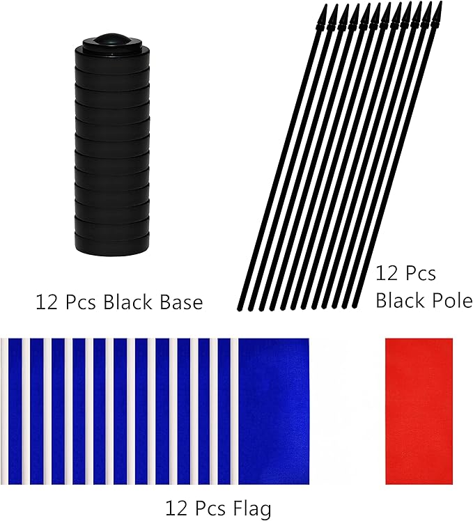 12 Pack France Desk Flags Set, French Small Mini Table Office Flags - Image 3