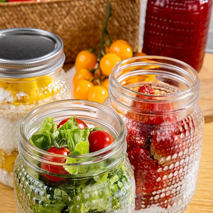 WELLIFE Mason Jars 32 oz, 2 Pack Quart Mason Jars Wide Mouth - Image 5