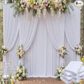 30ft x 15ft White Wrinkle Free Backdrop Curtains by ENJOYYOURPARTY