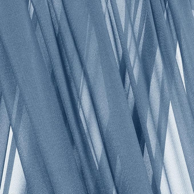 Dusty Blue Fall Elegant Arch Draping Fabric Outdoor 1 Panel 29" × 20Ft Sheer - Image 3