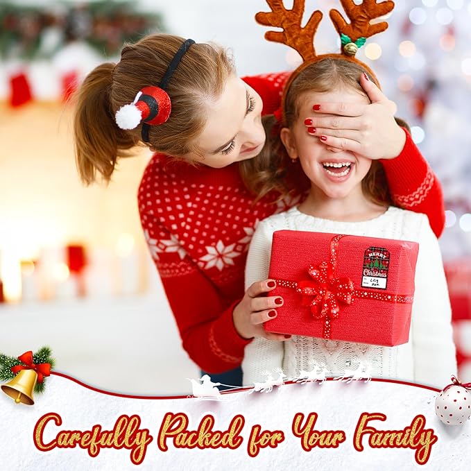 Zonon 720 Pieces Self Adhesive Christmas Gift Tag Xmas Kraft Name Tags Natural - Image 5
