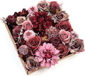 Serra Flora Artificial Flowers Combo Dahlia 25pcs Silk Fake Flowers Roses by SerraFlora