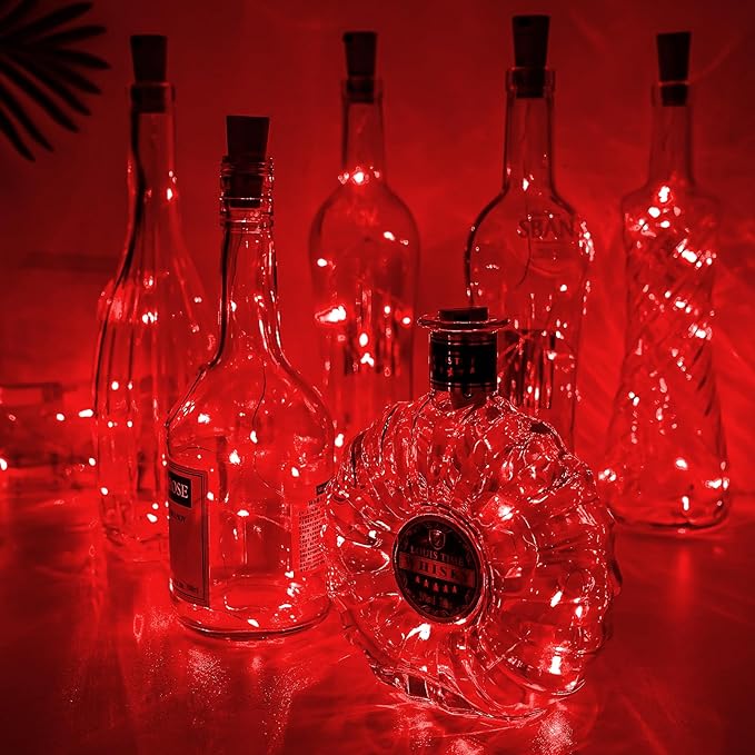 Aluan Wine Bottle Lights with Cork 10 Pack 20 LED Christmas Mini Fairy Lights - Image 7