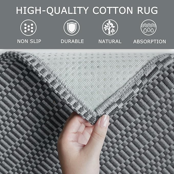 KOZYFLY Washable Area Rug 2x3 Ft Small Entryway Rug Indoor Door Mat Throw Rugs - Image 6