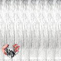 4 Pack Silver Fringe Curtain Backdrop, 3.2Ft x 6.6Ft Metallic Tinsel Foil by Mebiornt