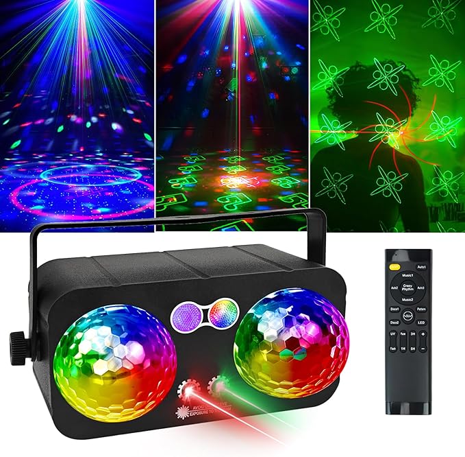6 in 1 Party Lights Disco Ball Light Dj Disco Lights LED Stage Strobe Lights - Image 2