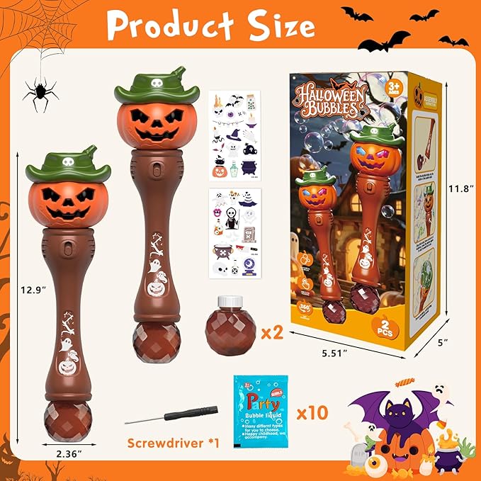 Halloween Pumpkin Bubble Wand for Kids - Image 4