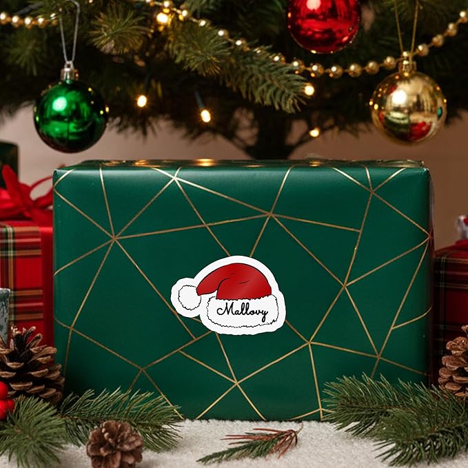Personalized Christmas Stickers, Custom Name Waterproof Christmas Gift Tags - Image 2