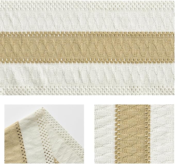 Artoid Mode Burlap Brown Farmhouse Rustic Table Runner, Seasonal Holiday Hollow - Image 4