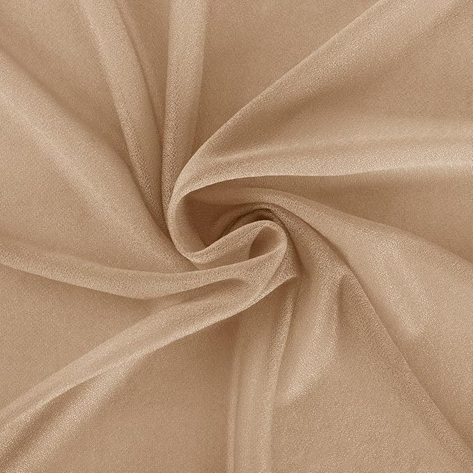 Nude Wedding Arch Draping Fabric 2 Panels 29" x 20 FT Coffee Drapes - Image 6