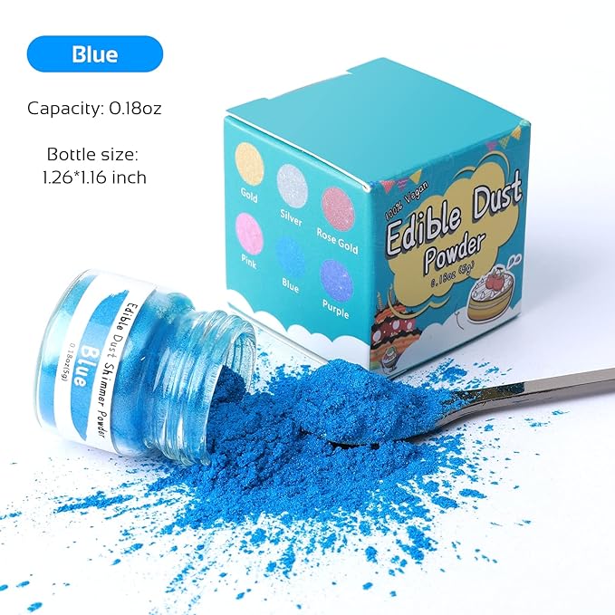 Jelife Blue Edible Luster Dust - Image 2