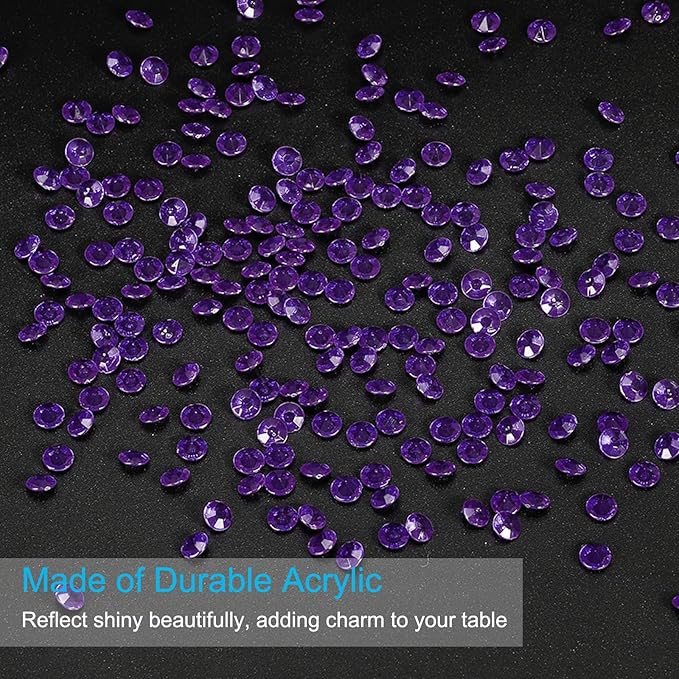 PATIKIL 4000 Pcs Wedding Table Scatter Confetti Crystals 6mm Acrylic Diamonds - Image 3