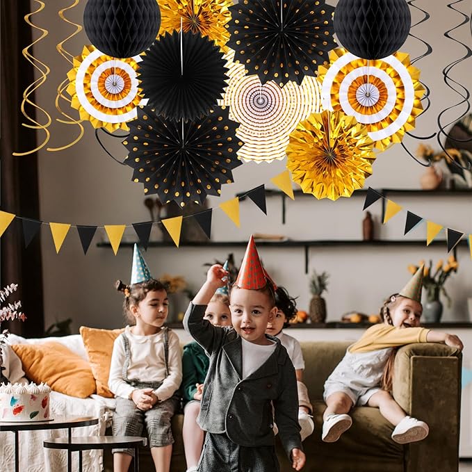 Black-Gold Graduation Party-Decorations - Image 7